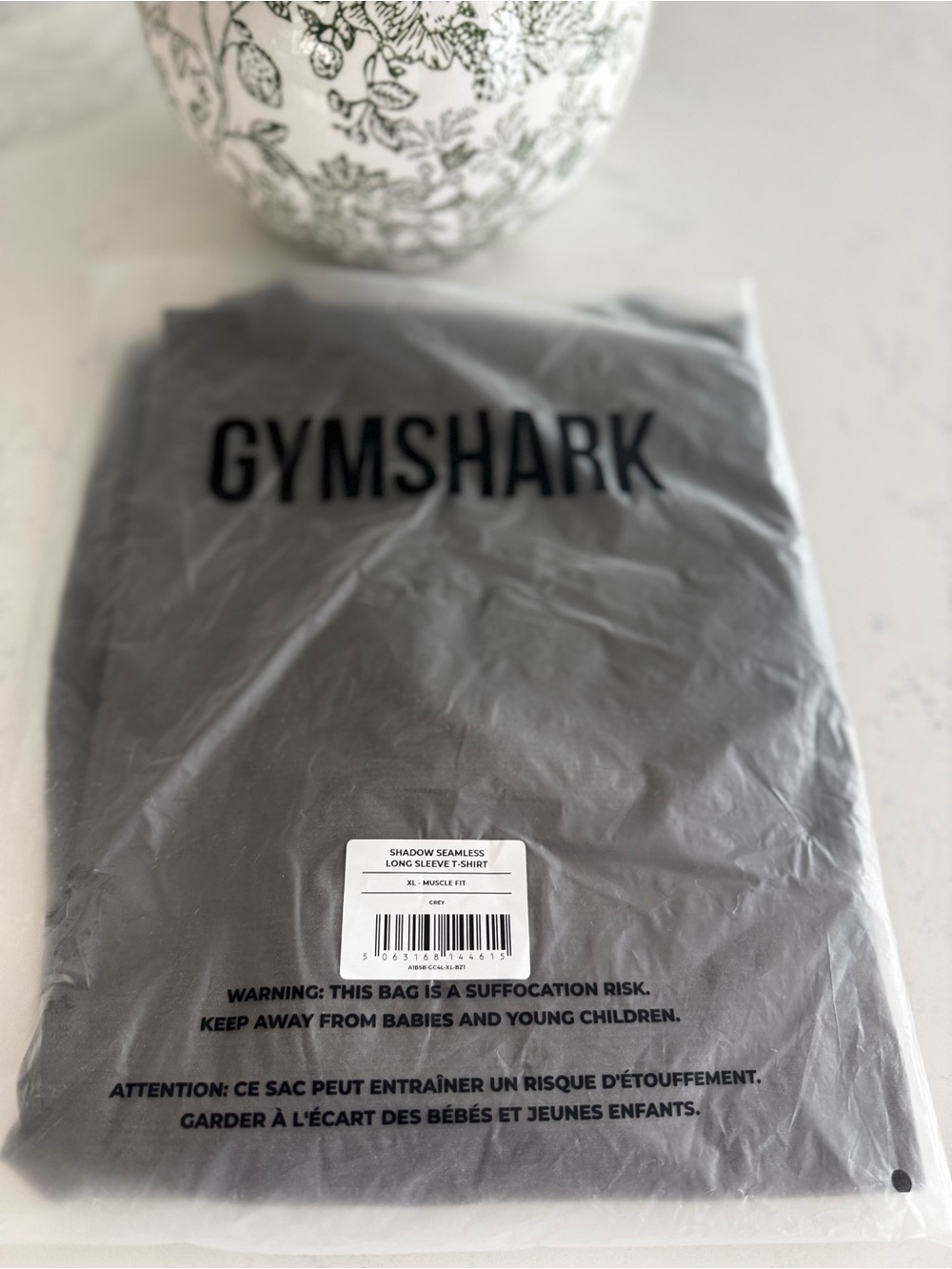 Gymshark Black Seamless Long Sleeve Top size XL